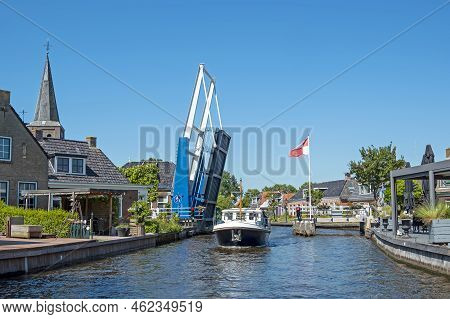 Cruising Through The Traditional Village Warten In Friesland The Netherlands