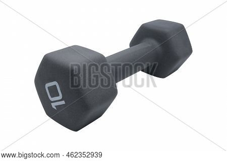 Dumbbell Hand Weight Home Gym Workout Accessory Single Object Isolated On White Background High-qual