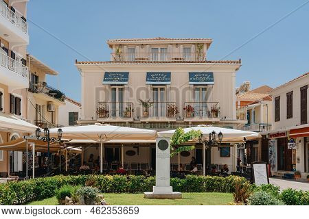 Lefkada, Greece - July 9, 2022: Hotel Boschetto, Lefkada