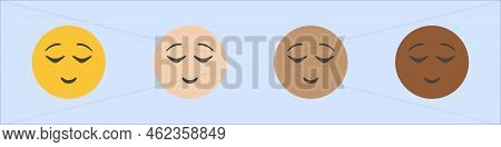 Innocent. Funny Yellow Emoticon. Realistic Emoticon. Isolated In White Background. For Emoticon Char