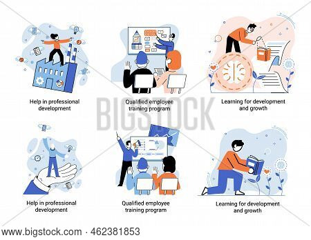 Help In Professional Development. Qualified Employee Training Program. Learning For Software Develop
