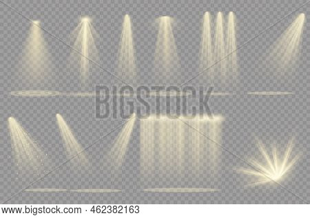 Glow Yellow Spotlight Special And Light Effect.