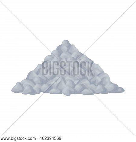 Building Materials Vector Illustration. Piles Of Construction Materials, Rocks, Planks, Bricks, Ceme