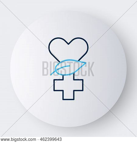 Line Ethnoscience Icon Isolated On White Background. Gardening, Ethnoscience And Organic Concept. Co
