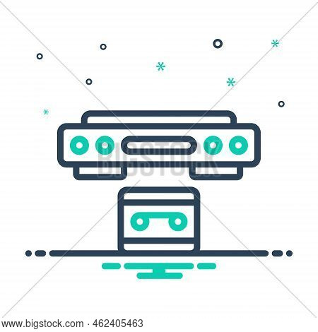 Mix Icon For Vcr Video Audio Drive Information Vhs Player Videocassette Videorecorder