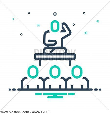 Mix Icon For Telling Expressive Revealing Talk Leader Speak Discussion Speech Discourse Audience