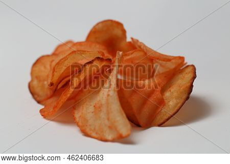 Keripik Singkong Or Cassava Chips Are Snacks Made From Sliced Cassava And Then Fried. Keripik Singko