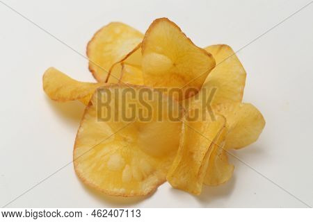 Keripik Singkong Or Cassava Chips Are Snacks Made From Sliced Cassava And Then Fried. Keripik Singko