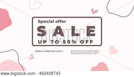 Colorful Discount Sale Banner Special Offer Composition. Summer Sale, Cashback Vector Illustration