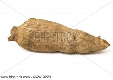 Fresh Cassava Root Isolated On A White Background
