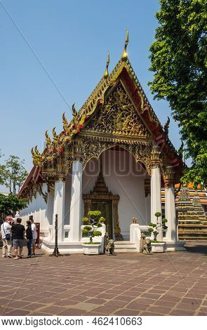 Bangkok, Thailand - February 22, 2020: Wat Pho (known Also As The Temple Of The Reclining Buddha) Is