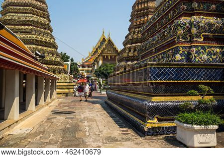 Bangkok, Thailand - February 22, 2020: Wat Pho (known Also As The Temple Of The Reclining Buddha) Is