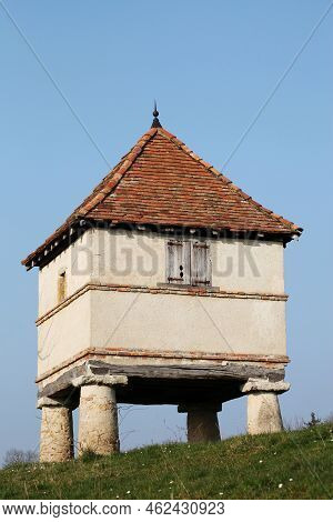 Old Dovecote In A Field In Cluny, Burgundy, France