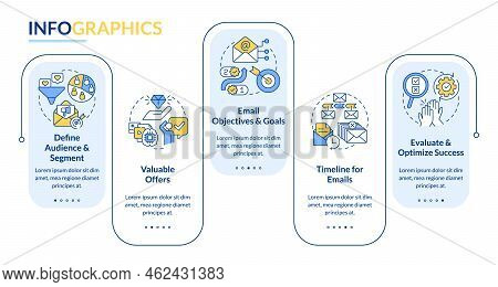Lead Nurturing Strategy Rectangle Infographic Template. Contacts. Data Visualization With 5 Steps. E
