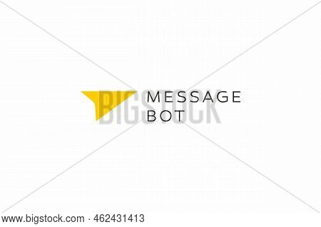 Template Simple Logo Design Solution For Message Bot
