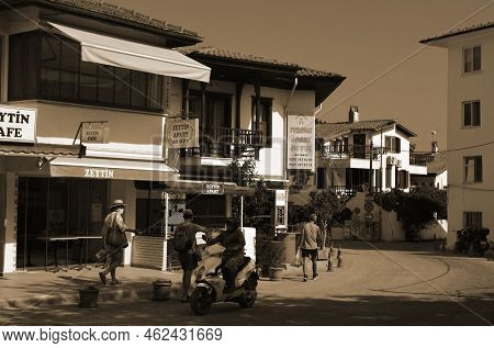 Akyaka - slow city in Turkey.August 1,2021. Mugla,Turkey