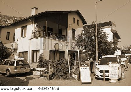 Akyaka - slow city in Turkey.August 1,2021. Mugla,Turkey