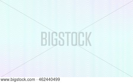 Light Teal, Violet Watermark Background. Simple Guilloche Design. Color Gradient. Abstract Line Art 