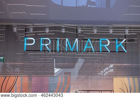 Warsaw, Poland - August 05, 2022: Signboard Of Primark Clothing Store In Shopping Mall