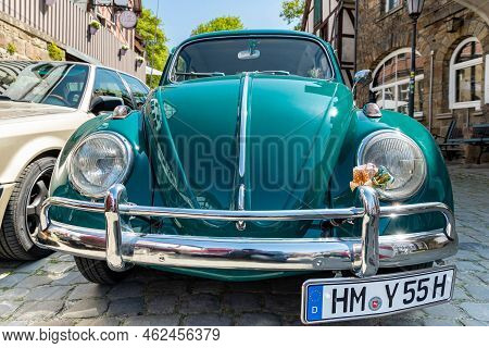 Schieder-schwalenberg, North Rhine-westphalia, Germany, May 8, 2022: Classic Car Show. The Car Nsu_p