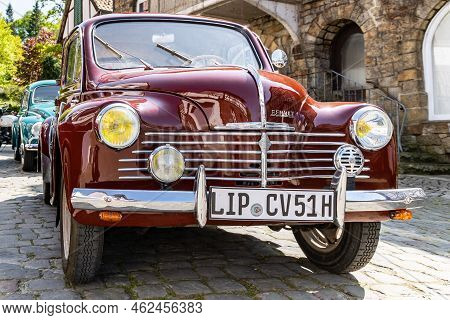 Schieder-schwalenberg, North Rhine-westphalia, Germany, May 8, 2022: Classic Car Show. The Car Nsu_p