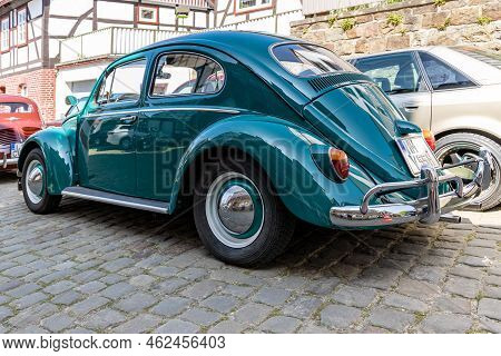 Schieder-schwalenberg, North Rhine-westphalia, Germany, May 8, 2022: Classic Car Show. The Car Nsu_p