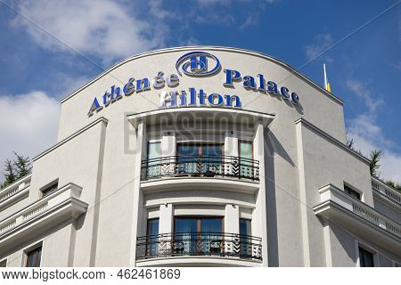 Bucharest, Romania - September 22, 2022: Athenee Palace Hilton Bucharest Hotel, In Bucharest, Romani