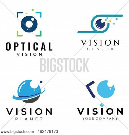 Modern Colorful Abstract Logo Vision, Digital Vision, Optical Vision, Technology Vision, Planetary V