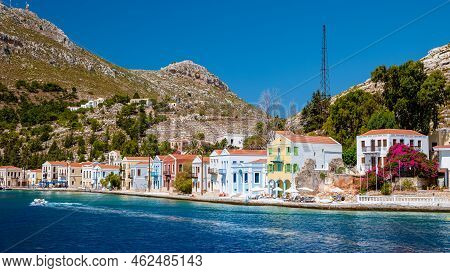 Kastellorizo Island , Megisti Harbor Greek Village Between Turkey Kas And Greece