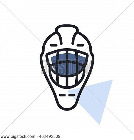 Goalie Helmet Vector Isolated Icon. Winter Sign. Graph Symbol For Travel And Tourism Web Site And Ap
