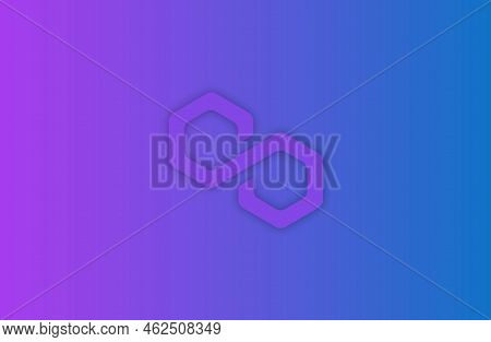 Polygon-matic  Virtual Currency Images. 3d Drawings. Coin Logo
