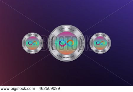 The Internet Computer Virtual Currency Logo. 3d Illustrations.