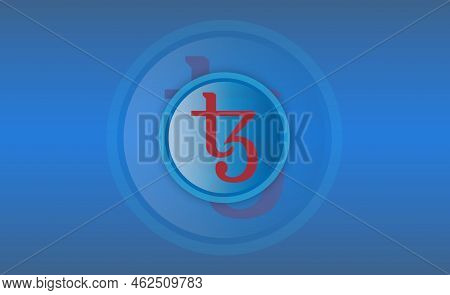 Tezos-xtz Virtual Currency Images. 3d Drawings. Coin Logo
