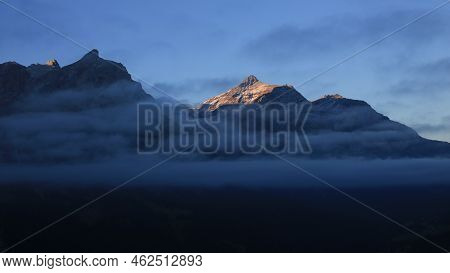 Peak Of Mount Oldehore, Mountain Near Gstaad, Switzerland.