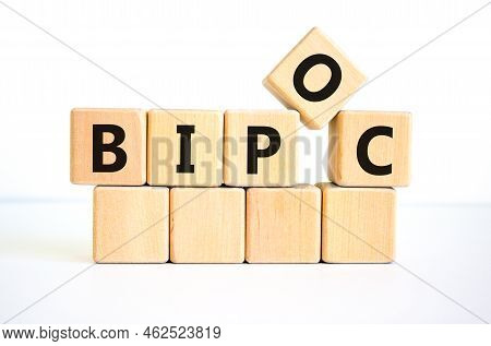 Bipoc Symbol. Abbreviation Bipoc, Black, Indigenous And People Of Color On Wooden Cubes. Beautiful W