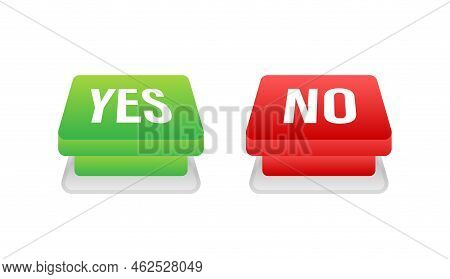Yes And No Button. Feedback Concept. Positive Feedback Concept. Choice Button Icon. Vector Stock Ill