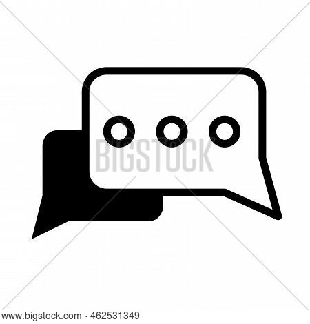 Dialog, Chat Speech Bubble. Chat Message Icon. Speak Icon. Vector Illustration. Stock Image.