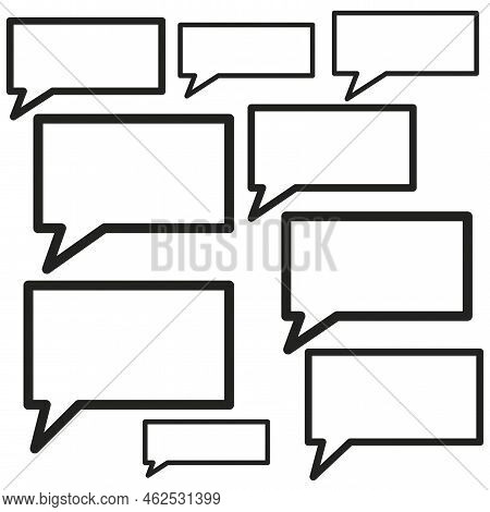 Chat Message Icon. White Text Box. Message Tag. Cloud Icon. Speak Icon. Thought Message Doodle.vecto