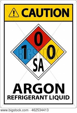Nfpa Caution Argon Refrigerant Liquid 1-0-0-sa Sign