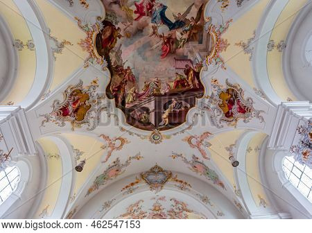 Schongau Church Interiors, Bavaria, Germany