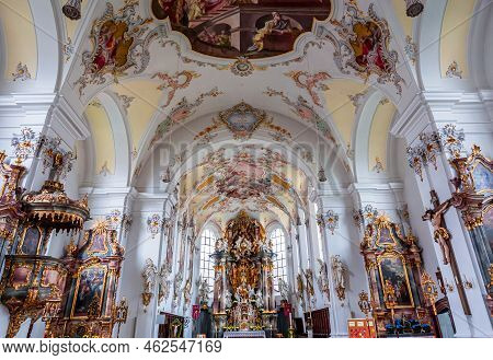 Schongau Church Interiors, Bavaria, Germany