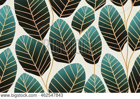 Abstract Design With Natureinspired And Abstract Shapes. Modern Exotic