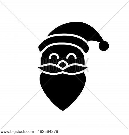 Santa Claus Glyph Icon. Merry Christmas Design. Happy New Year Decoration. Season Winter Holiday. Bl