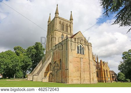 Exterior Of Pershore Abbey In Worcestershire, England,