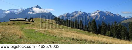 Mountain Range Seen From Mount Wispile, Gstaad.
