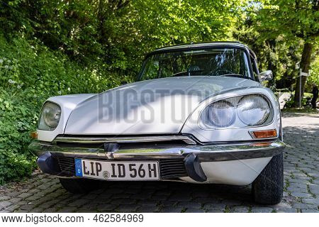 Schieder-schwalenberg, North Rhine-westphalia, Germany, May 8, 2022: Classic Car Show, Land Rover 88
