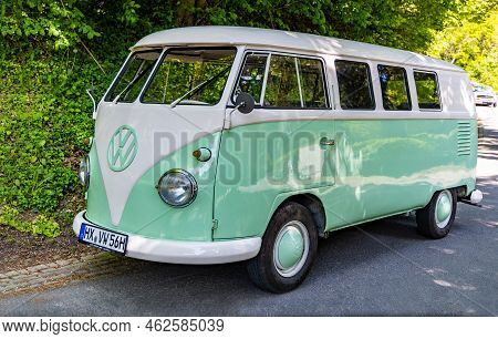 Schieder-schwalenberg, North Rhine-westphalia, Germany, May 8, 2022: Classic Car Show, Land Rover 88
