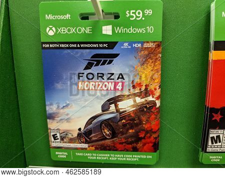 Honolulu - September 7, 2021: Forza Horizon 4 Racing Game On Xbox One And Windows 10 For Sell At Tar