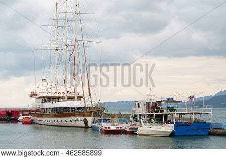 Batumi, Georgia, Ajaria - September 06, 2022: View Of The Harbor For Pleasure Boats.