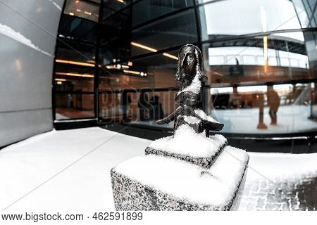 Budapest, Hungary - January 08, 2019: Franz Liszt Statue In Front Of The Airport Of Budapest